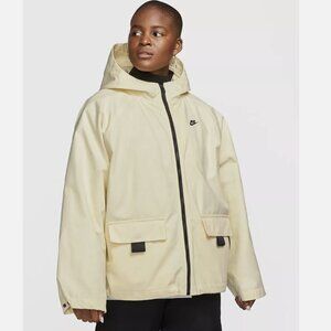 Nike Oversized Cotton Canvas Jacket Tech Pack Hooded Unlined Baggy Coat